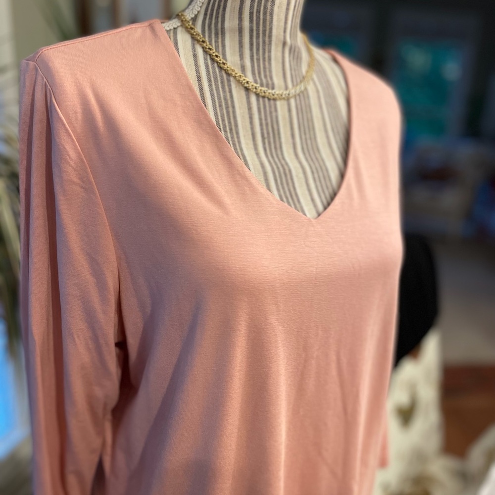 CHICO’S 3/4 length sleeve pink top